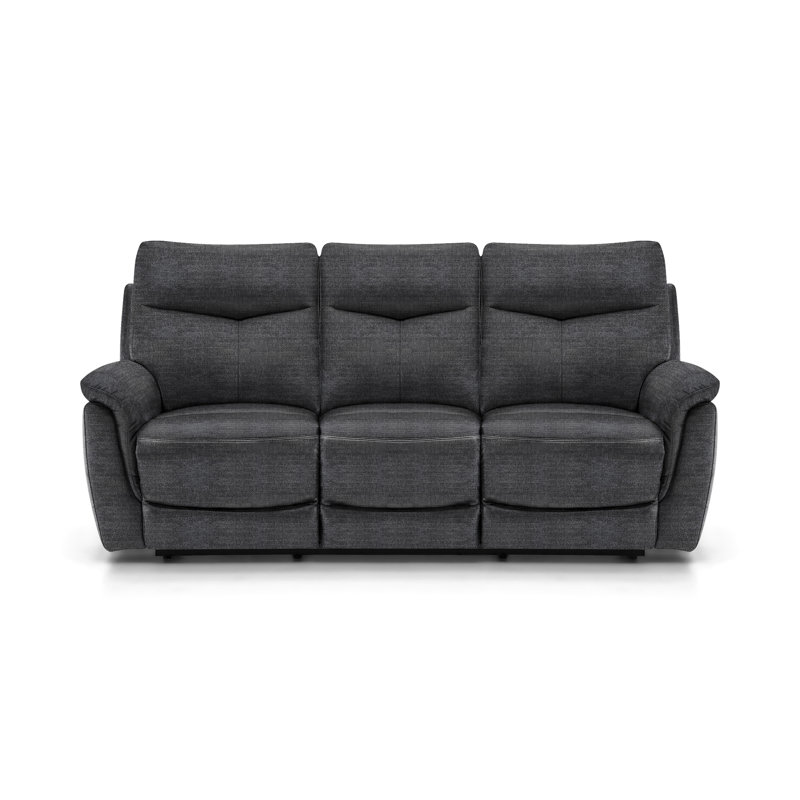 Holland 3 Seater Manual Recliner, Charcoal, Power
