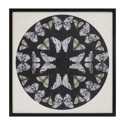 Butterfly Print 25"SQ Plastic/Paper/Glass