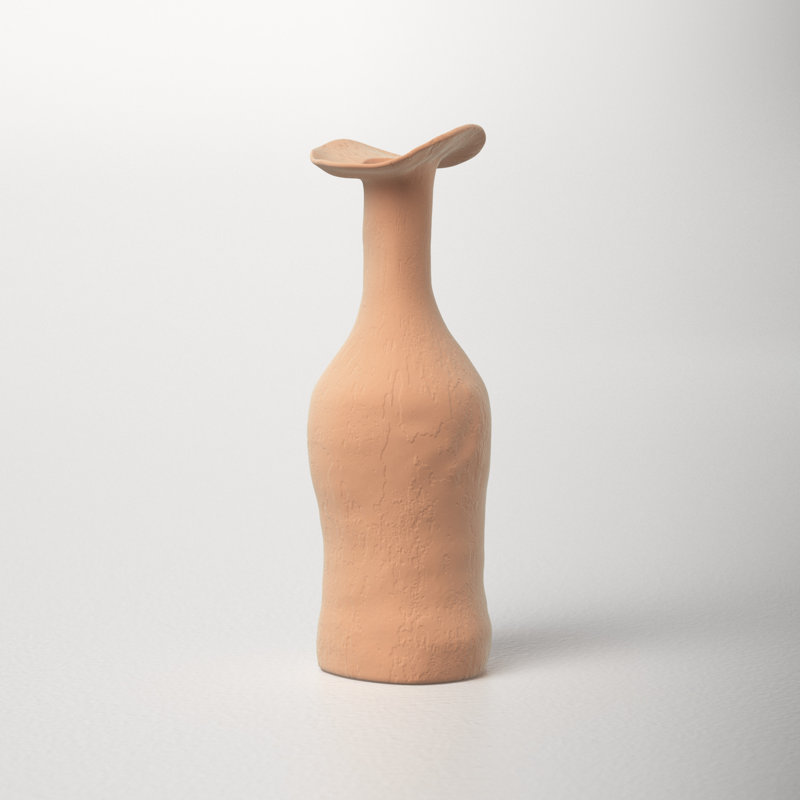 Paso Handmade Ceramic Table Vase, Yellow, 7.8" H x 2.8" W x 2.8" D