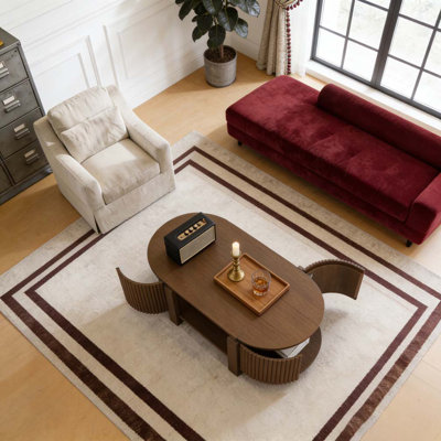 Oval Fluted Coffee Table
