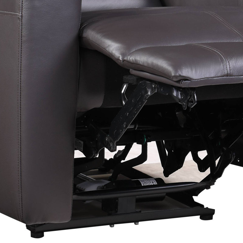 Fauteuil inclinable électrique en cuir fleur Deandre