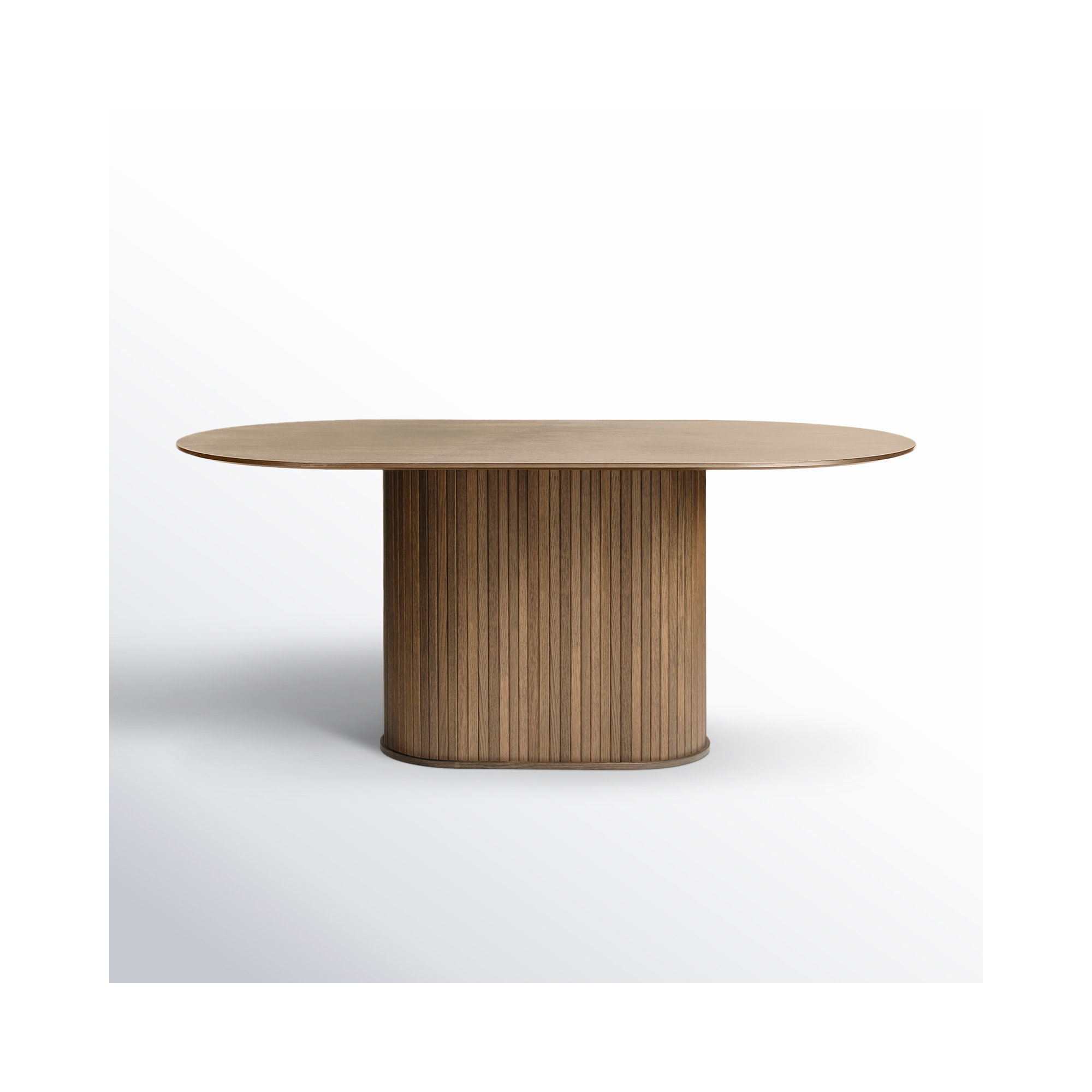 Iris 71'' Oval Dining Table, Smoked Oak