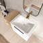 Meuble-lavabo mural simple 36 po avec lavabo en céramique blanche 36 po
