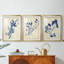 Indigo Leaf Study I - Impression encadrée sur mesure de qualité supérieure - 3 pièces-776744004-776744005