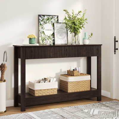 Console de 47,2 po avec 2 tiroirs et canapé en bois COCO DESIGN
