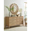 Cobia Round Solid Wood Beveled Mirror