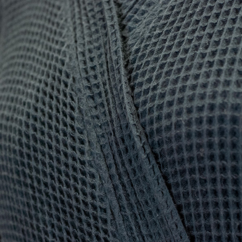 Peignoir 100% coton gaufré Diann, Bleu marine, G / TG