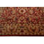 Tapis de zone en laine rouge 8 pi 1 po x 11 pi à main one-of-kind noué la peshawar Stoy
