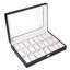 Boîte de rangement en cuir 24 compartiments à ouverture supérieure-1399264330