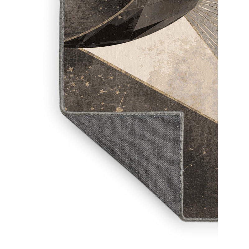 Tapis gris doux et moelleux Vance Posh & Luxe Starburst, 8 x 10