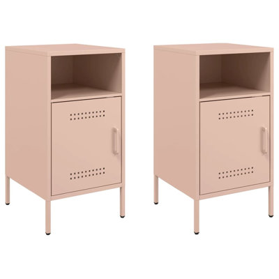 Bedside Cabinets 2 pcs 36x39x68 cm Steel