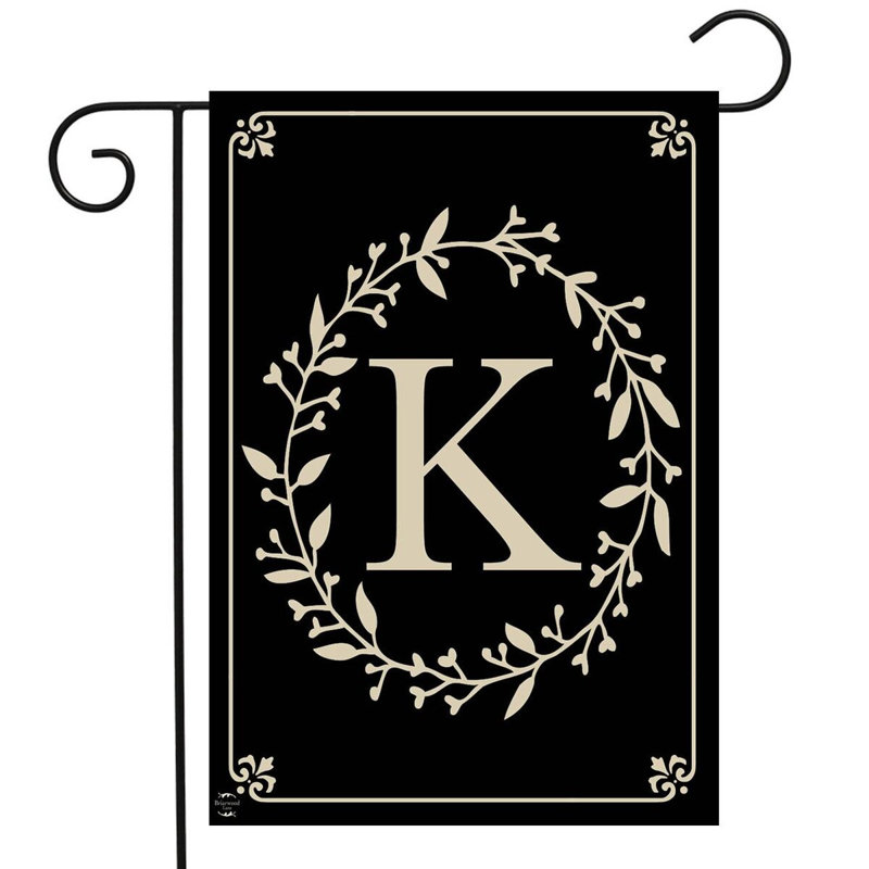  Classic Monogram Letter K Garden Flag