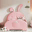 Lit plateforme tapissier simple avec tête de lit et lit rose durable-1010932379