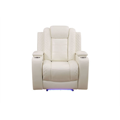 Fauteuil inclinable électrique de salon en cuir 37 po