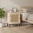 Bedside Cabinet Bleached Mango Wood Solid Mango Wood Rustic Bedroom Storage Cabinet