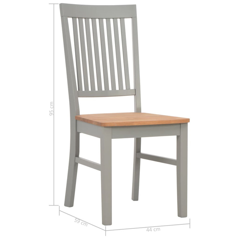 Manneville 44cm H Side Chair, Grey/Brown