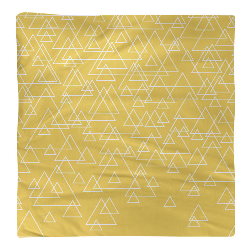 Serviette en coton à triangles de dispersion, H 0,1 po x l 22 po x P 22 po, Jaune, Sergé de polyester