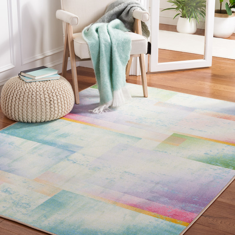 Nichaela Performance Machine Washable Rug, Rectangle 4'4" x 6'