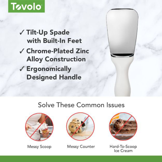 Tovolo Tilt Up Ice Cream Spade, White