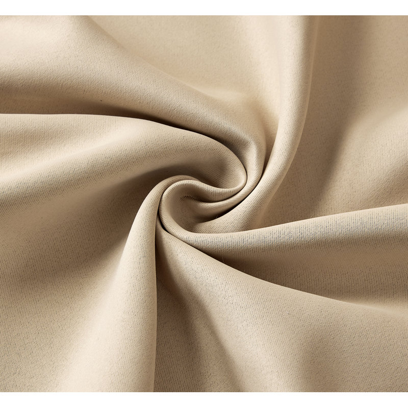 Folkhard Blackout Curtain Pair, Beige, Width 117 x Drop 183 cm