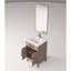Meuble-lavabo en chêne gris l 20 po x P 18 po avec comptoir et robinet en acrylique, 18 po Meuble-lavabo à miroir, comptoir