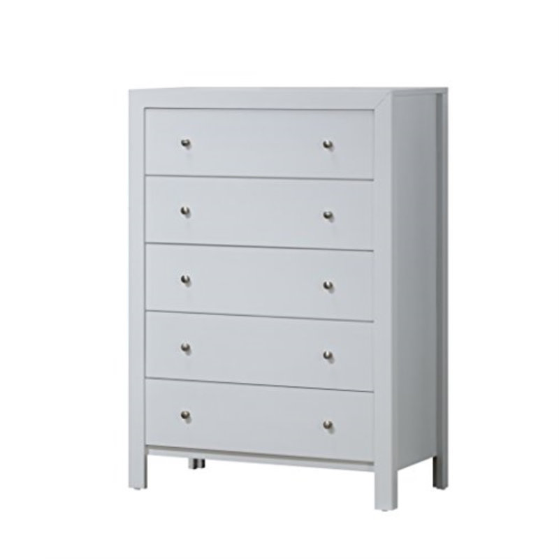 Lisbon 5 Drawer Chest, White