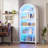 29.5" W 5-Shelf Arched Storage Cabinet-1882824093