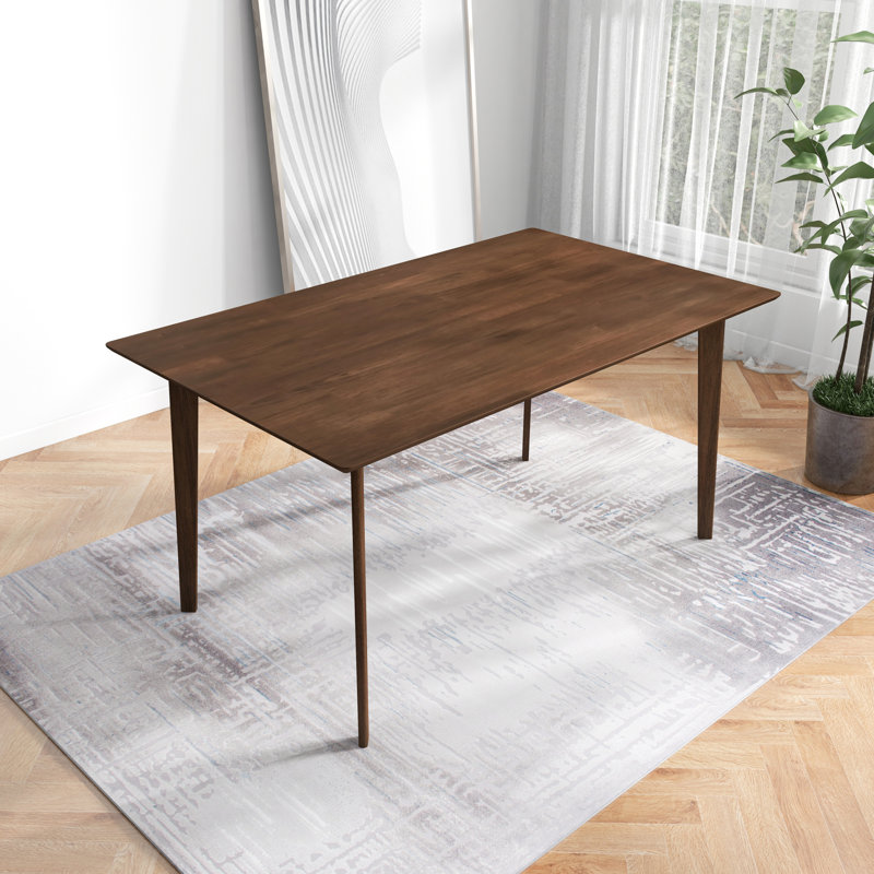 Table de salle à manger en bois massif Carlos, H 29,7 po x L 35,5 po x l 59,1 po