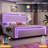 Deovion LED Upholstered 4-Drawer Platform Bed-577989014-585992397