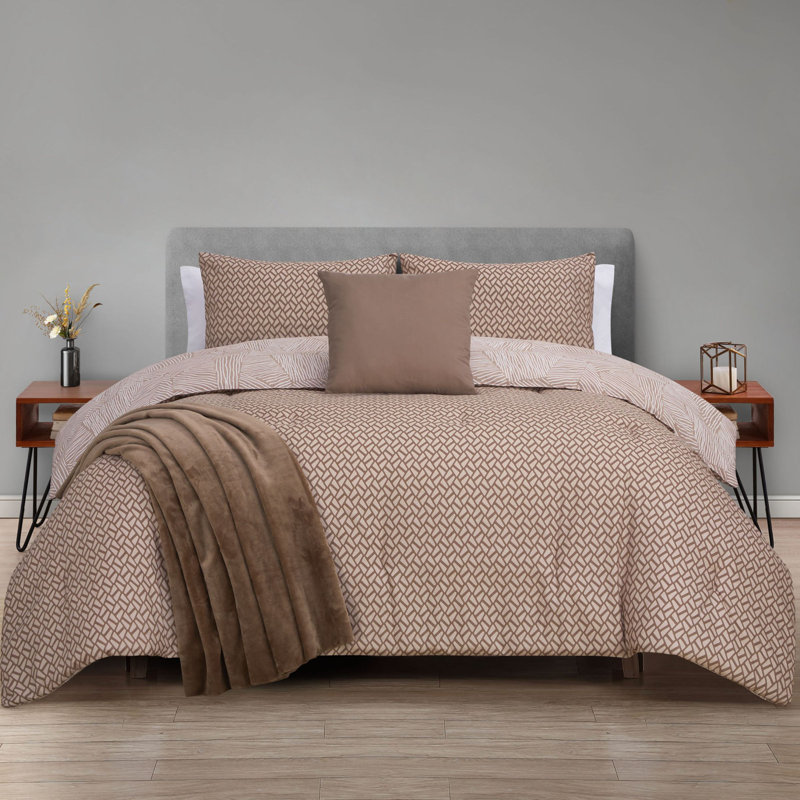 Geo Harmony 5pc Full/Queen Comforter Set, Queen