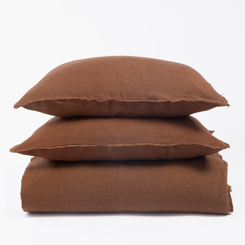 Ramsey Linen Duvet Cover, Saddle, King Size