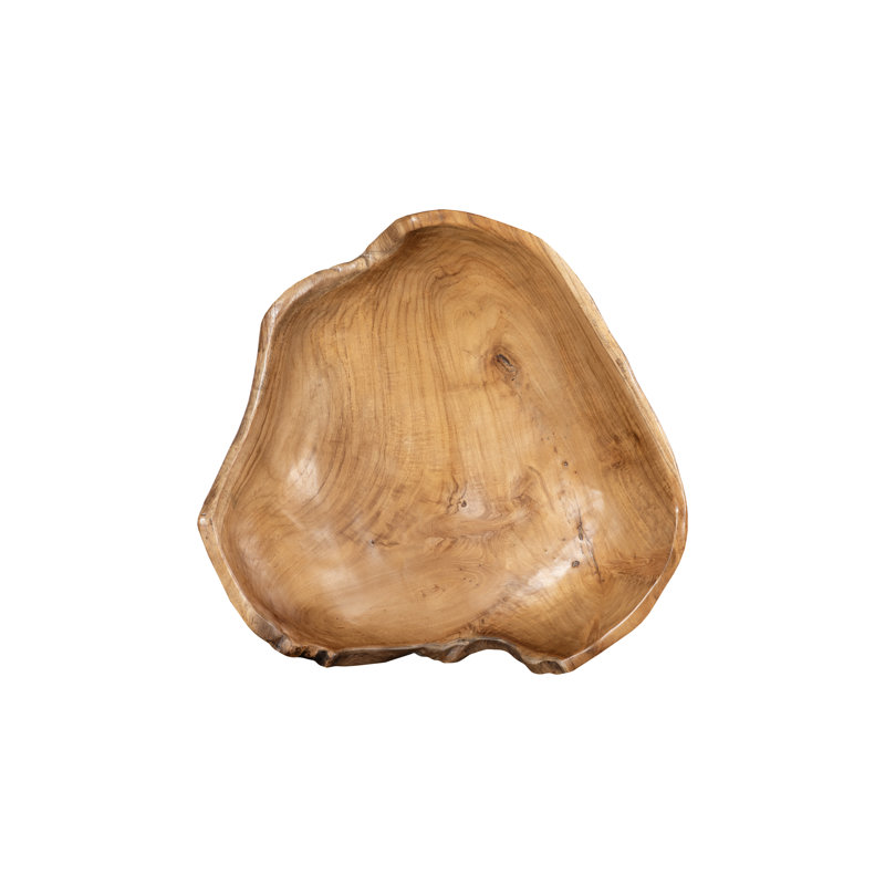 Teak Wood Bowl, Natural
