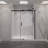 Rhodes 48'' - W x 76'' H Single Added Door Frameless Shower Door with Tsunami Guard-52233379