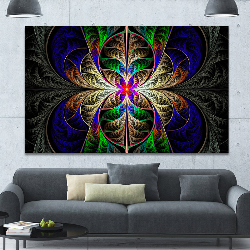 «Fabulous Multi Color Fractal Art», reproduction sur toile tendue