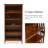 Damon 48"H X 22"W Solid Wood 5-Open Shelf Bookcase
