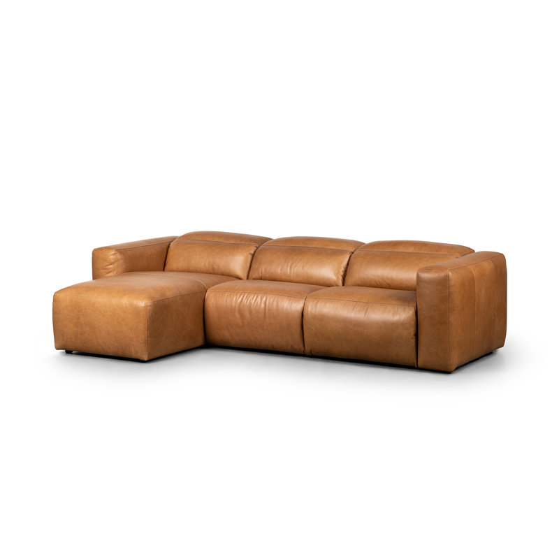 Radley Chaise Sectional, Left Hand Facing, Sonoma Butterscotch Top Grain Leather