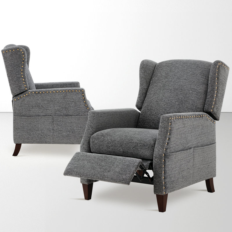 Audrie Upholstered Armchair, Dark Grey Chenille