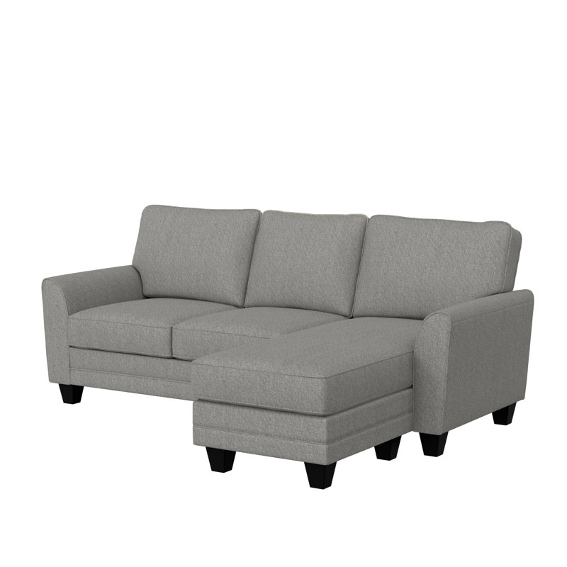 Canapé modulaire à méridienne rembourré Aliciana, Polyester naturel