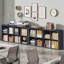 Bibliothèque moderne de 66 cm de hauteur avec 8 cubes, noire-1857761376-1857761382