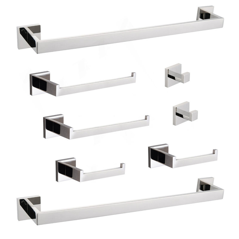 8 - Piece Bathroom Hardware Set, Chrome