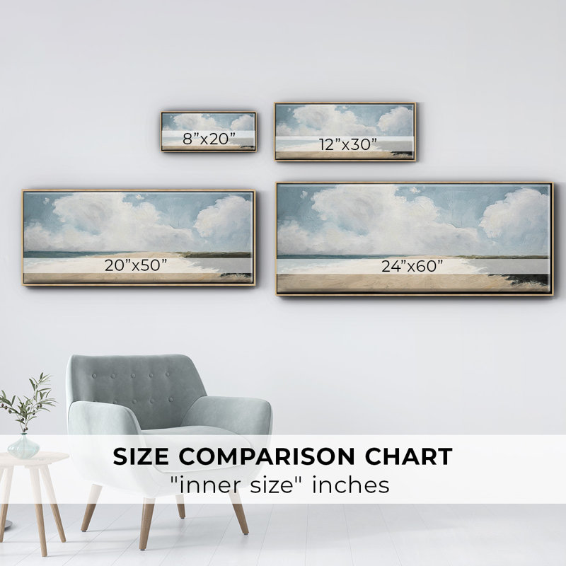 Beach Stroll- Framed Canvas