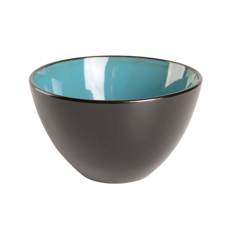 Teal Porcelain Square Dinnerware Set, Service for 4