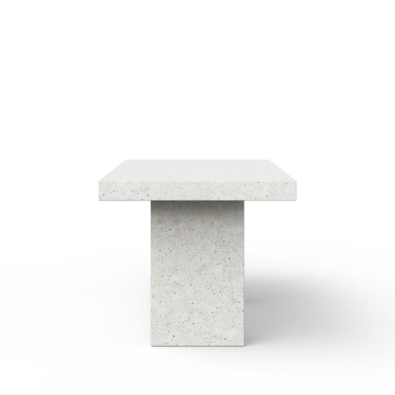 Mixx Elcor 82.75, 82.75" L x 39.25" W, Ivory Terrazo, Counter Table (36.25" Height)