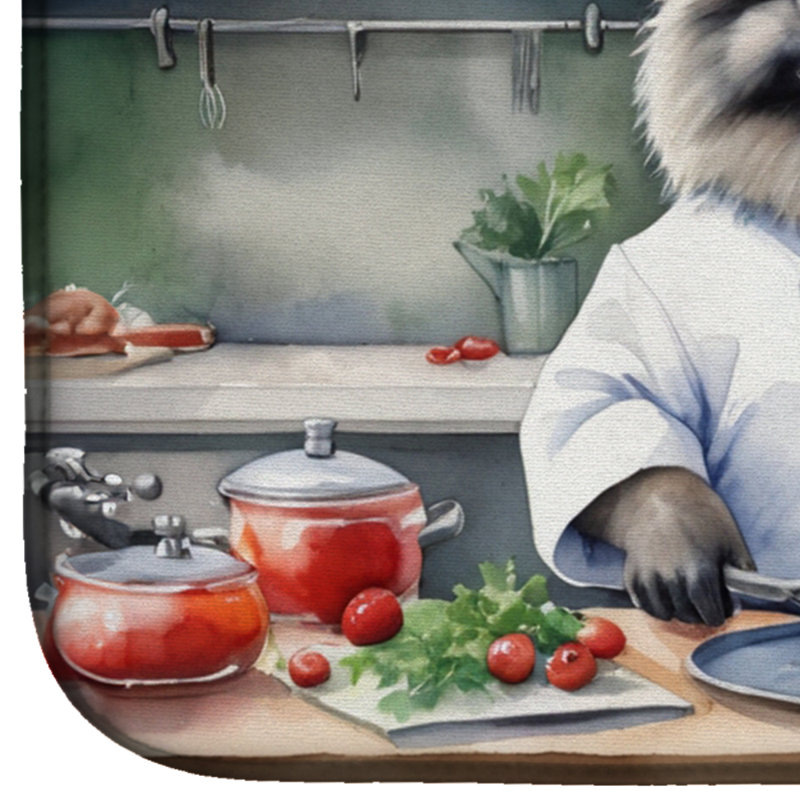 Tapis de séchage Keeshond The Chef