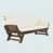 Coussin beige / structure brune est en rupture de stock