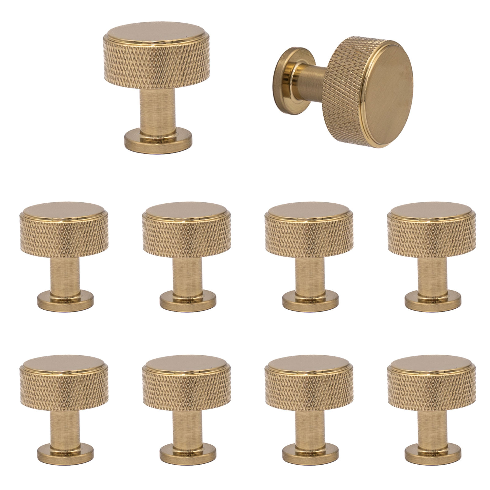 Kent Round Knob Multipack, Satin Brass, 1.125"