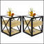 Ensemble de 2 tables de bout modernes avec tiroir - Table de chevet pour chambre à coucher et salon, panneau de fibres à densité moyenne en bois naturel et plateau en verre trempé, style industriel-1488151651-1488151650