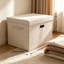 Grands bacs de rangement en tissu avec couvercles, boîtes de rangement pliables pour l'organisation, lavables, 17,3 x 11,8 x 11,4 pouces, paquet de 5, beige