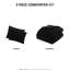 King 3 Pcs Faux Fur Ribbed Comforter Black, Smooth Front For Comfort, Backing And Uncompressed Items Added Coziness, Easy Maintenance