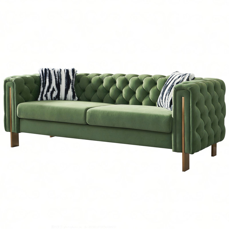 Canapé Chesterfield en velours capitonné Chesterfield